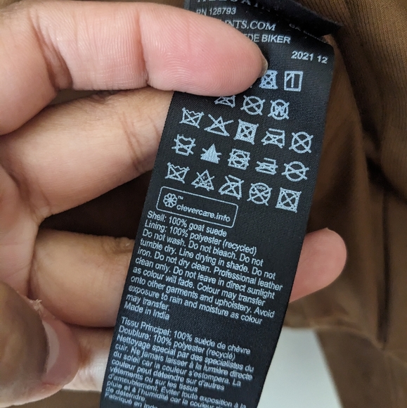 SOLD🚨ALLSAINTS Morgan Suede Biker Jacket w gold hardware - Picture 4 of 4